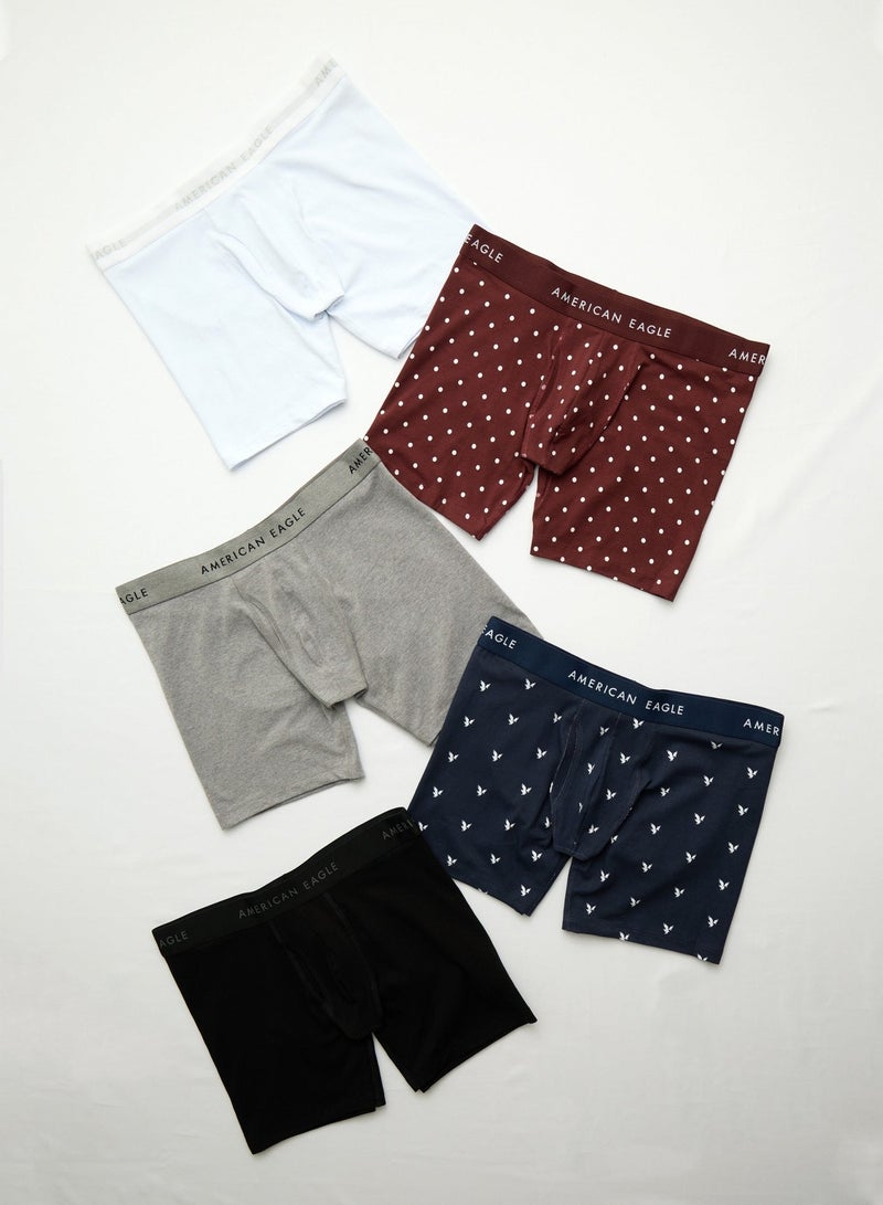 American Eagle AEO Men's 6" Classic Boxer Brief 5-Pack - Image 1